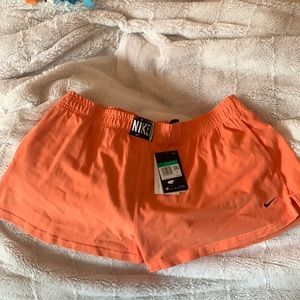 Nike orange sweatshorts NWT!!! Womens XL